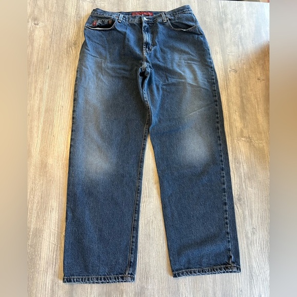 Vintage Guess Jeans 36 x 31 Men’s Jeans Y2K Mexico Barrel Leg Baggy Tapered Fit. - Picture 2 of 13